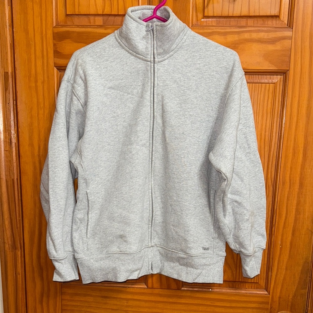 ARITZIA TNA Light Gray Sweatfleece Jacket